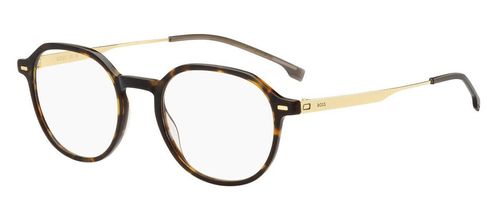 BOSS 1697 - Havana & Gold prescription glasses front left view