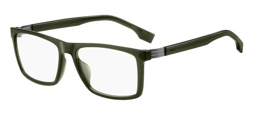 Men's rectangular shaped lightweight polyamide full rim glasses in green with a sure fit feel - image view 1