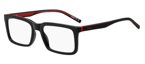 HUGO 1317 - Black & Red prescription glasses front left view