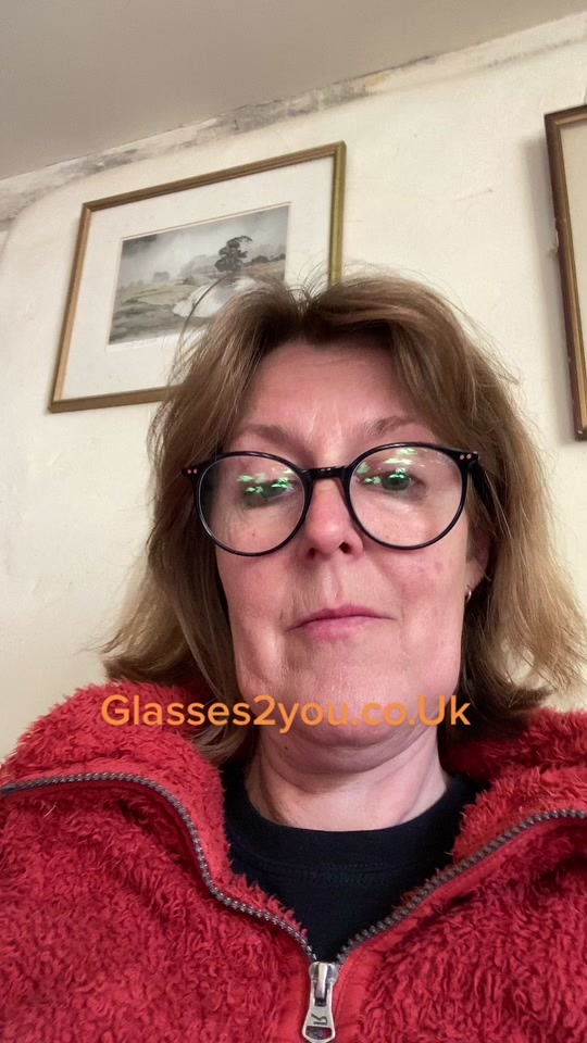 Customer wearing glasses