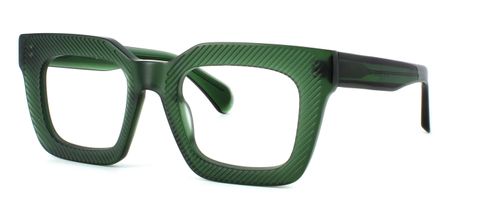 Bowyer & Finch Maximus - Green prescription glasses front left view