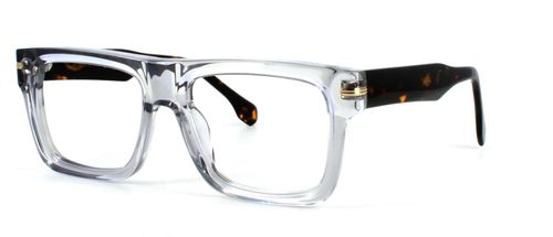 Bowyer & Finch Augustus - Crystal Grey prescription glasses front left view