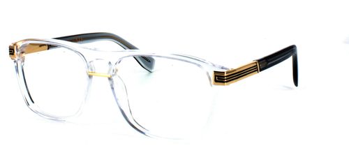 Bowyer & Finch Octavius - Clear Crystal & Gold prescription glasses front left view