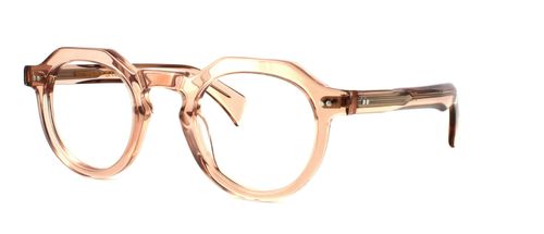 Bowyer & Finch Gaius - Crystal Peach prescription glasses front left view