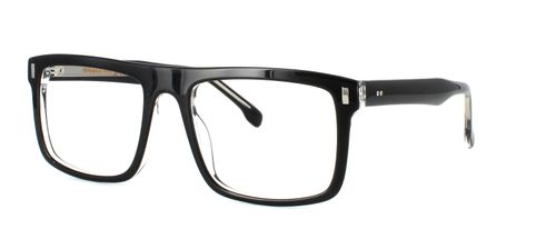 Bowyer & Finch Commodus - Black & Crystal prescription glasses front left view