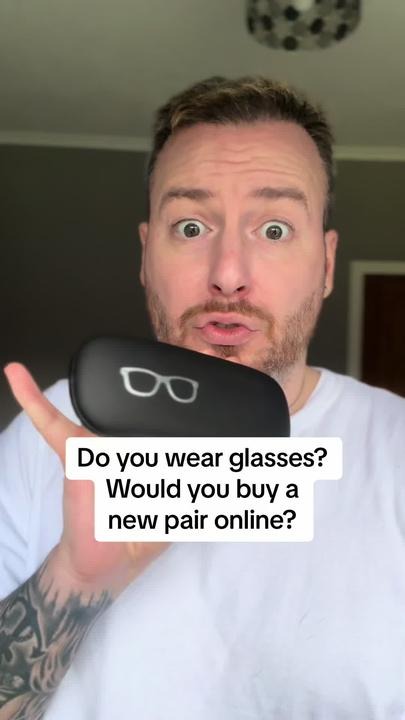 Customer unboxing glasses