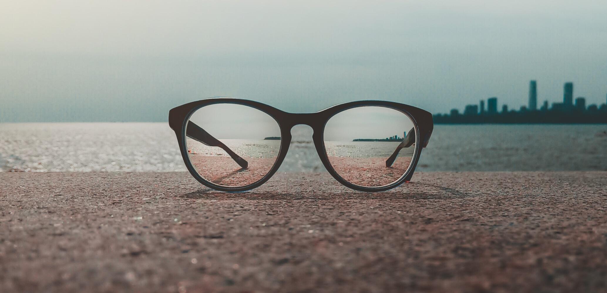 Sunglasses on a beach
