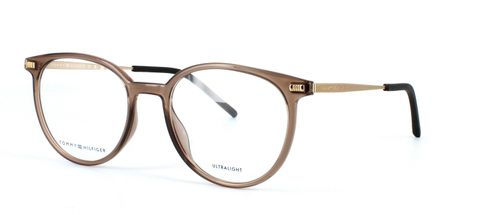 Tommy Hilfiger - 2020 - Crystal Brown prescription glasses front left view