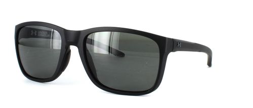 Under Armour Hustle - Black - Prescription Sunglasses front left view