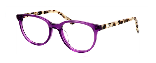 Katesbridge - Crystal Purple prescription glasses front left view
