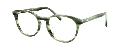 Jarrow - Green Stripe prescription glasses front left view