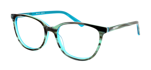 Tropea - Aqua Marble Stripe prescription glasses front left view