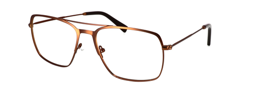 Yeoford - Brown prescription glasses front left view
