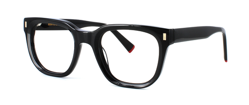 Bowyer & Finch Topaz - Black prescription glasses front left view