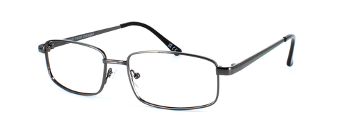 Clinton in Gunmetal prescription glasses front left view