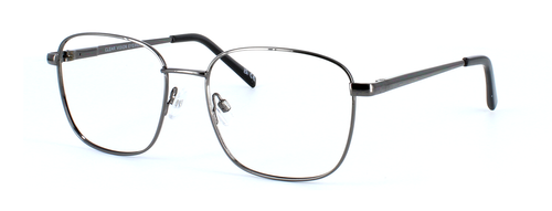 Blaze in Gunmetal prescription glasses front left view