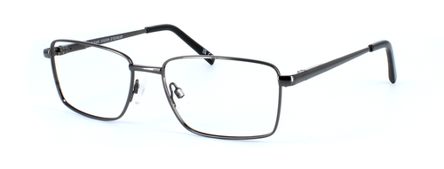 Tommy in Gunmetal prescription glasses front left view