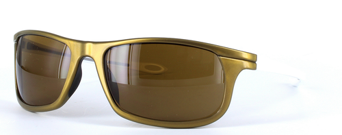 CubikRXW Sports Wrap Gold & White sunglasses front left view
