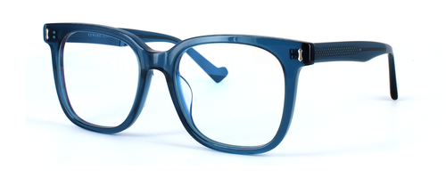 Edward Scotts - Lewis - Blue prescription glasses front left view