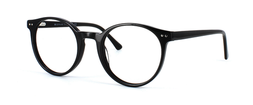 Edward Scotts Hepworth - Black prescription glasses front left view