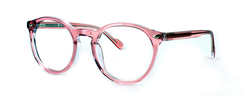 Edward Scotts - Angie - Crystal Pink prescription glasses front left view