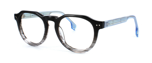 Edward Scotts Brandy - Smoke Grey prescription glasses front left view