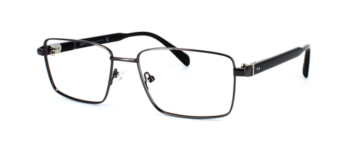 Edward Scotts - Ramsey - Gunmetal prescription glasses front left view