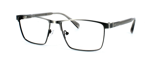 Edward Scotts Kyler - Brushed Silver prescription glasses front left view