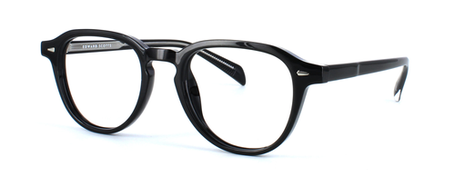 Edward Scotts - Blyton - Shiny Black prescription glasses front left view