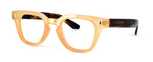 Edward Scotts - Heaney - Retro Peach prescription glasses front left view