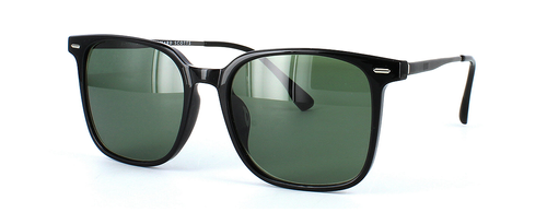 Edward Scotts Shelly - Prescription Sunglasses - Shiny Black front left view