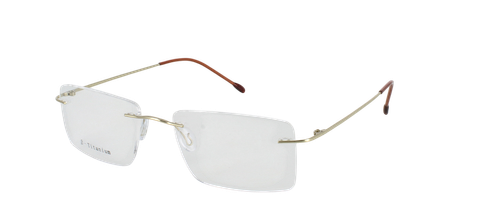 Lorenzo in Gold prescription glasses front left view