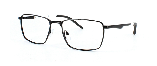 Millsy in Black & White prescription glasses front left view