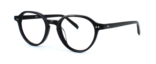 Gakpo - Shiny Black prescription glasses front left view