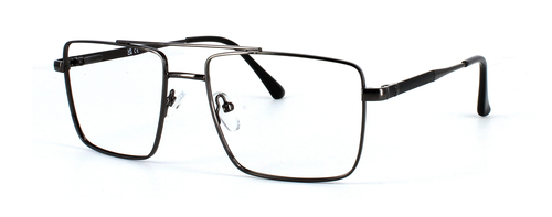 Bourbon - Gunmetal prescription glasses front left view