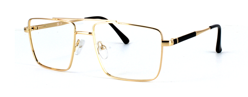 Bourbon - Gold prescription glasses front left view