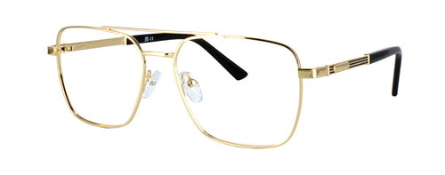 Poker - Gold prescription glasses front left view