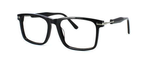 Adderly - Shiny Black prescription glasses front left view