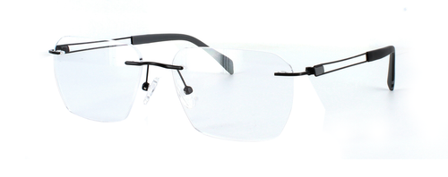 Turnberry - Matt Black prescription glasses front left view