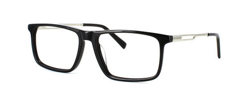 Delta - Shiny Black prescription glasses front left view