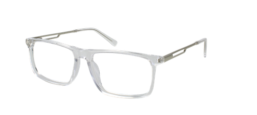 Delta - Clear Crystal prescription glasses front left view