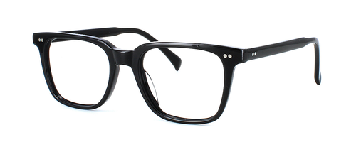 Vega - Shiny Black prescription glasses front left view