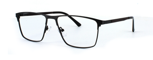 Carnoustie in Matt Black prescription glasses front left view