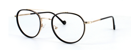 Bacanora - Black & Gold prescription glasses front left view