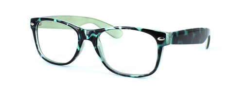 Lester - Green prescription glasses front left view