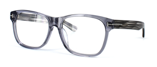 Cello in Crystal Grey prescription glasses front left view