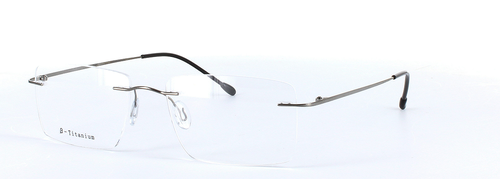 Lorenzo in Gunmetal prescription glasses front left view