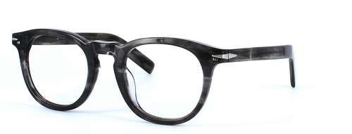 Pistachio in Smoke Grey prescription glasses front left view