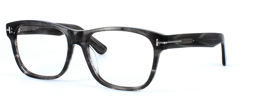 Cello in Smoke Grey prescription glasses front left view