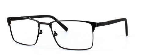 Natark in Black prescription glasses front left view